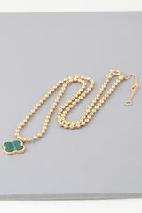 Modern Clover Charm Beaded Necklace | Mixtshop LLC