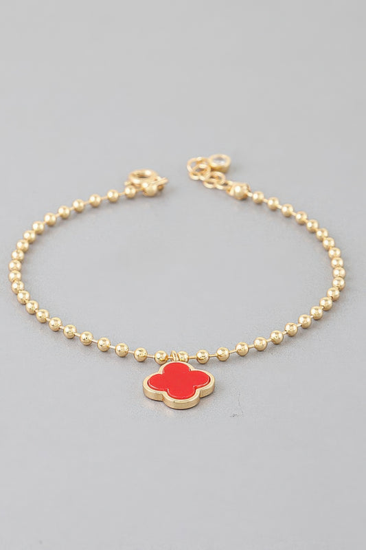 Modern Clover Charm Beaded Bracelet | Mixtshop LLC