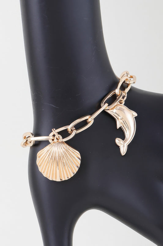 Dolphin In The Sea Chain Bracelet | Mixtshop LLC