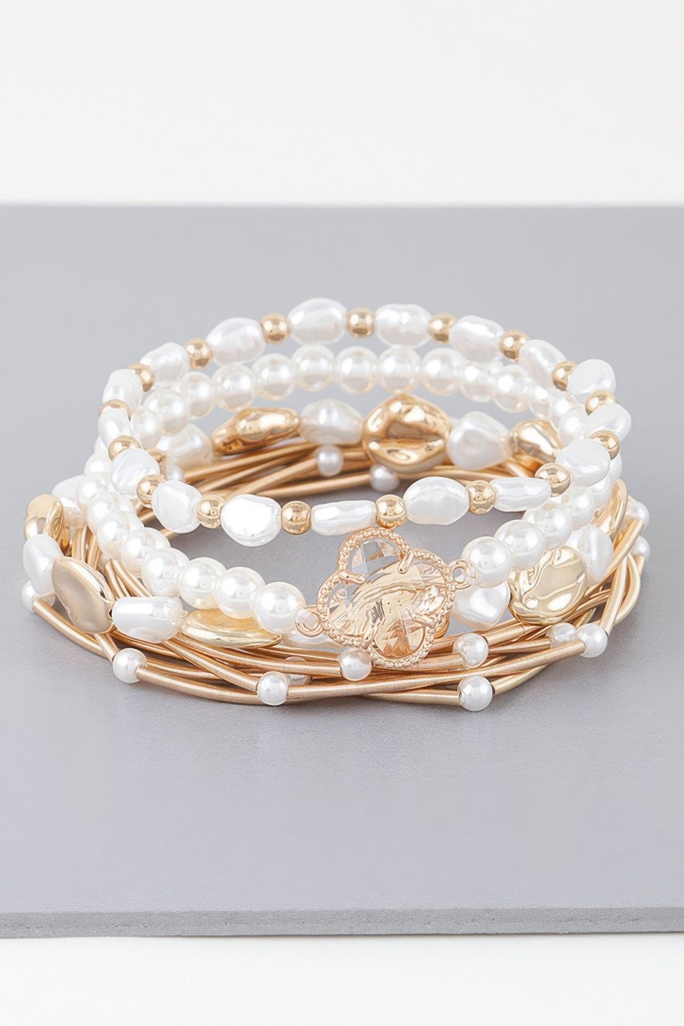 Multi Clover N Bead Bracelet | Mixtshop LLC