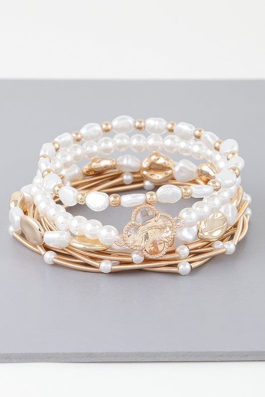 Multi Clover N Bead Bracelet | Mixtshop LLC