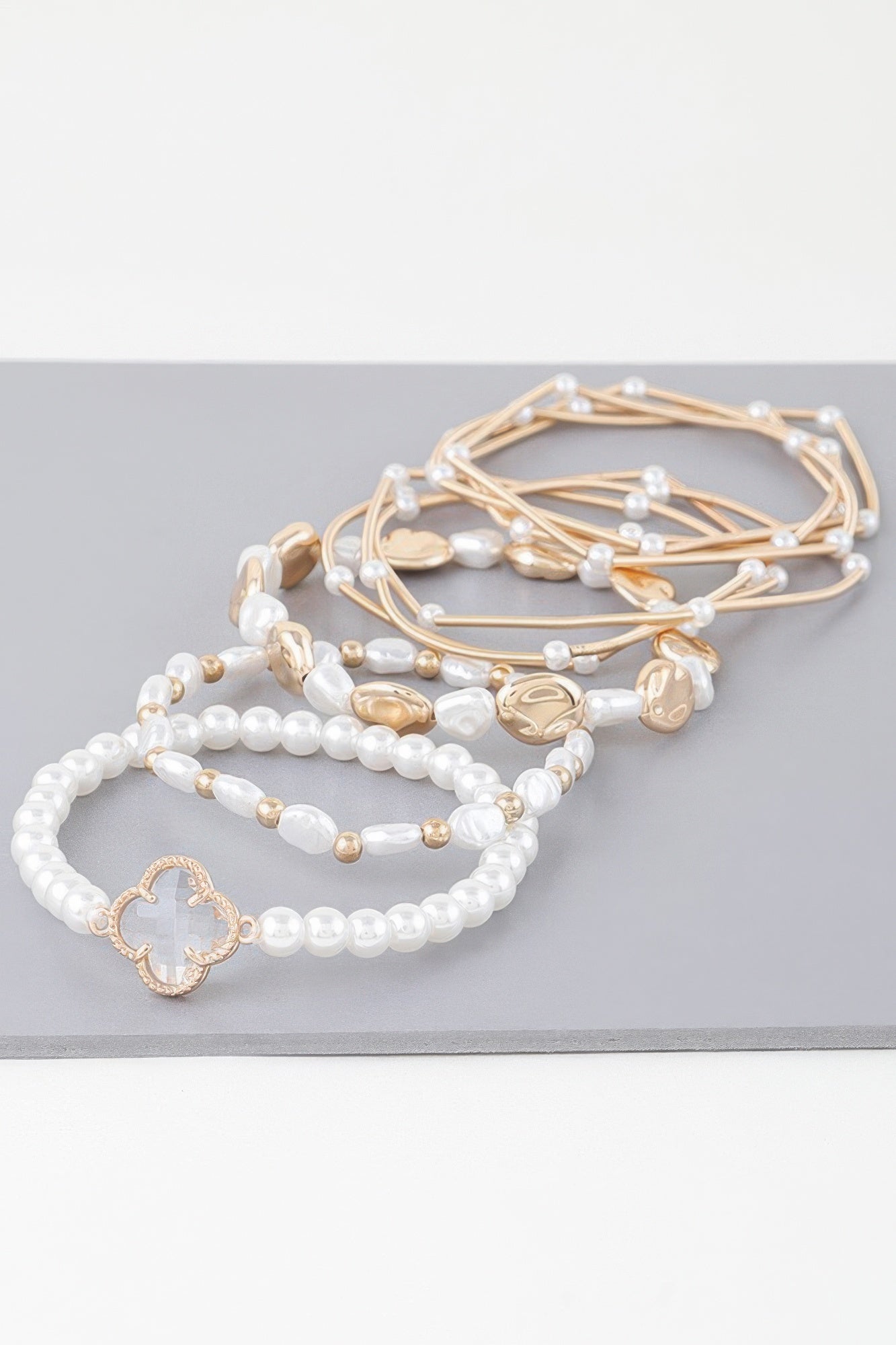 Multi Clover N Bead Bracelet | Mixtshop LLC