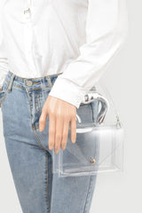 Transparent Ccb Handle Flap Clutch | Mixtshop LLC