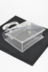 Transparent Ccb Handle Flap Clutch | Mixtshop LLC