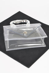 Transparent Ccb Handle Flap Clutch | Mixtshop LLC