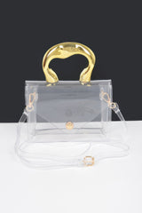 Transparent Ccb Handle Flap Clutch | Mixtshop LLC