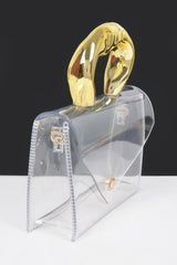 Transparent Ccb Handle Flap Clutch | Mixtshop LLC