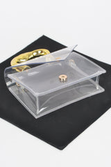 Transparent Ccb Handle Flap Clutch | Mixtshop LLC
