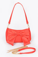 Satin Bow Front Shoulder Bag | Mixtshop LLC