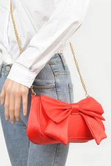 Satin Bow Front Shoulder Bag | Mixtshop LLC