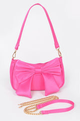 Satin Bow Front Shoulder Bag | Mixtshop LLC