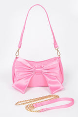 Satin Bow Front Shoulder Bag | Mixtshop LLC