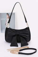 Satin Bow Front Shoulder Bag | Mixtshop LLC