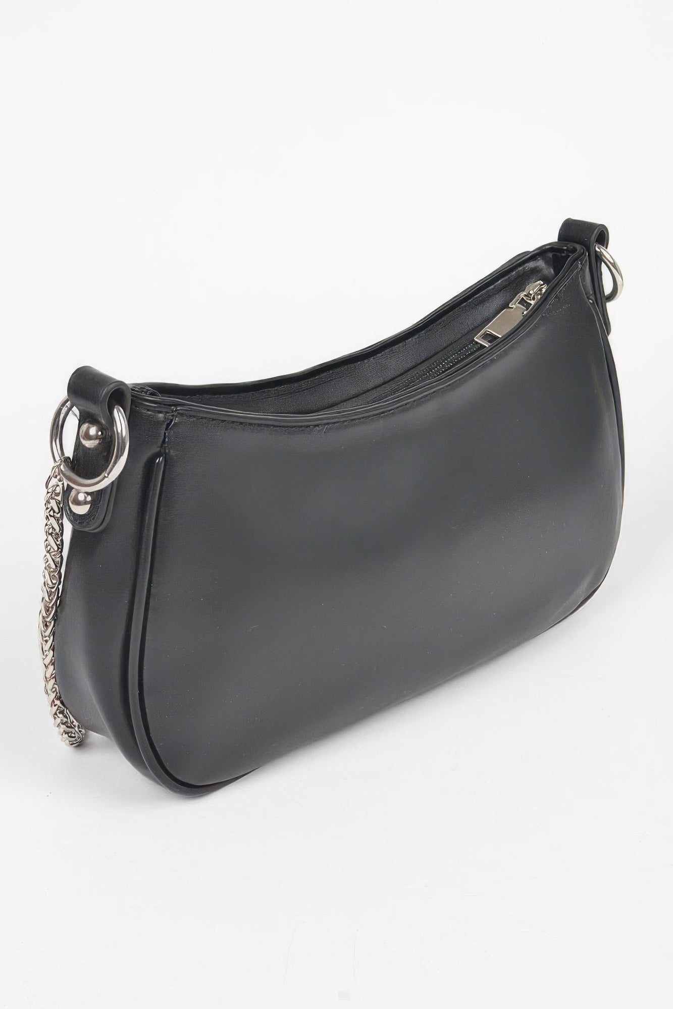 Faux Leather Stud Double Buckles Shoulder Bag | Mixtshop LLC