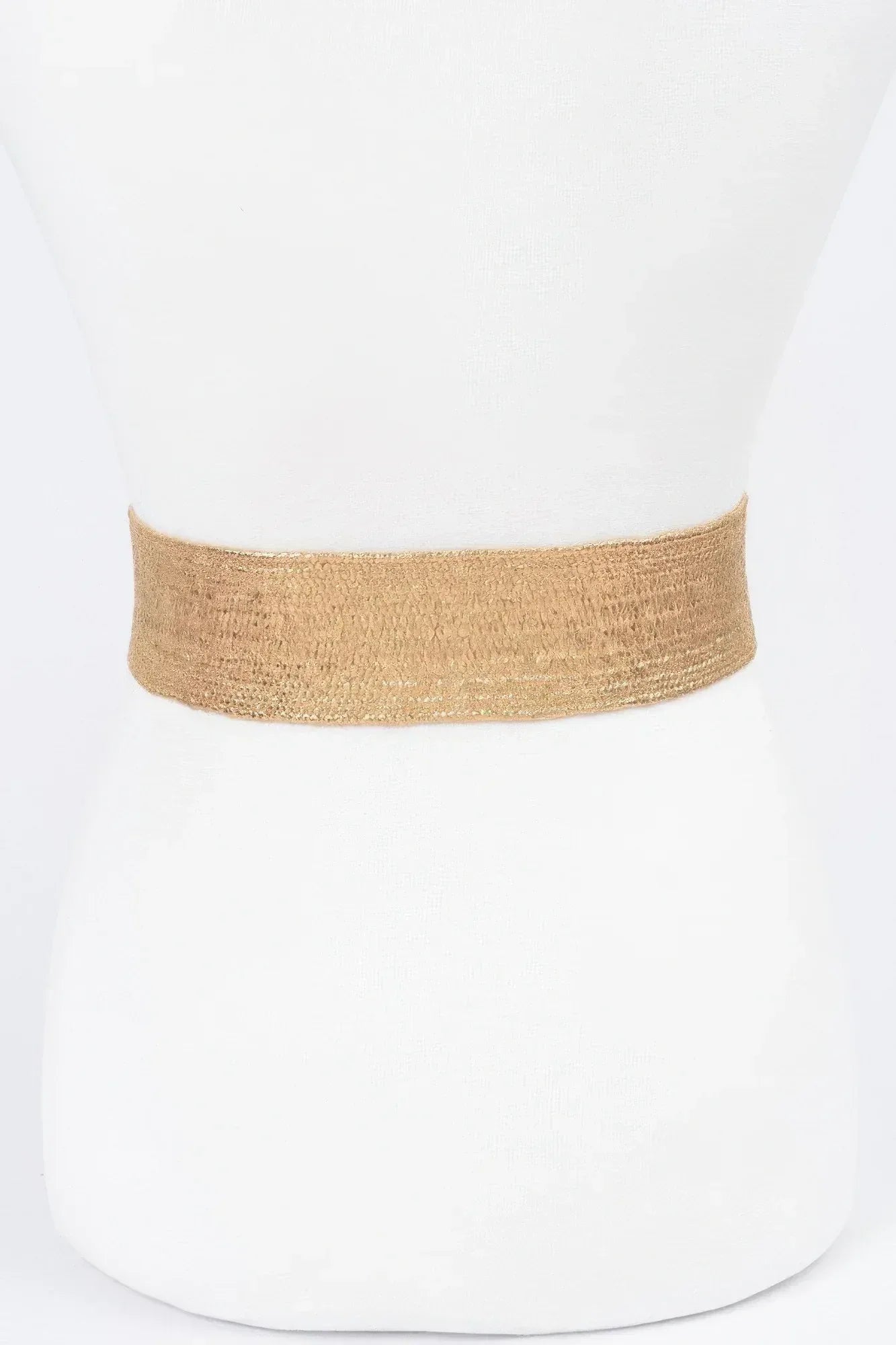 Multi Stone Metallic Straw Stretch Belt | Mixtshop LLC