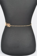 Hammered Square Metal Chain Belt | Mixtshop LLC