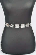 Hammered Square Metal Chain Belt | Mixtshop LLC