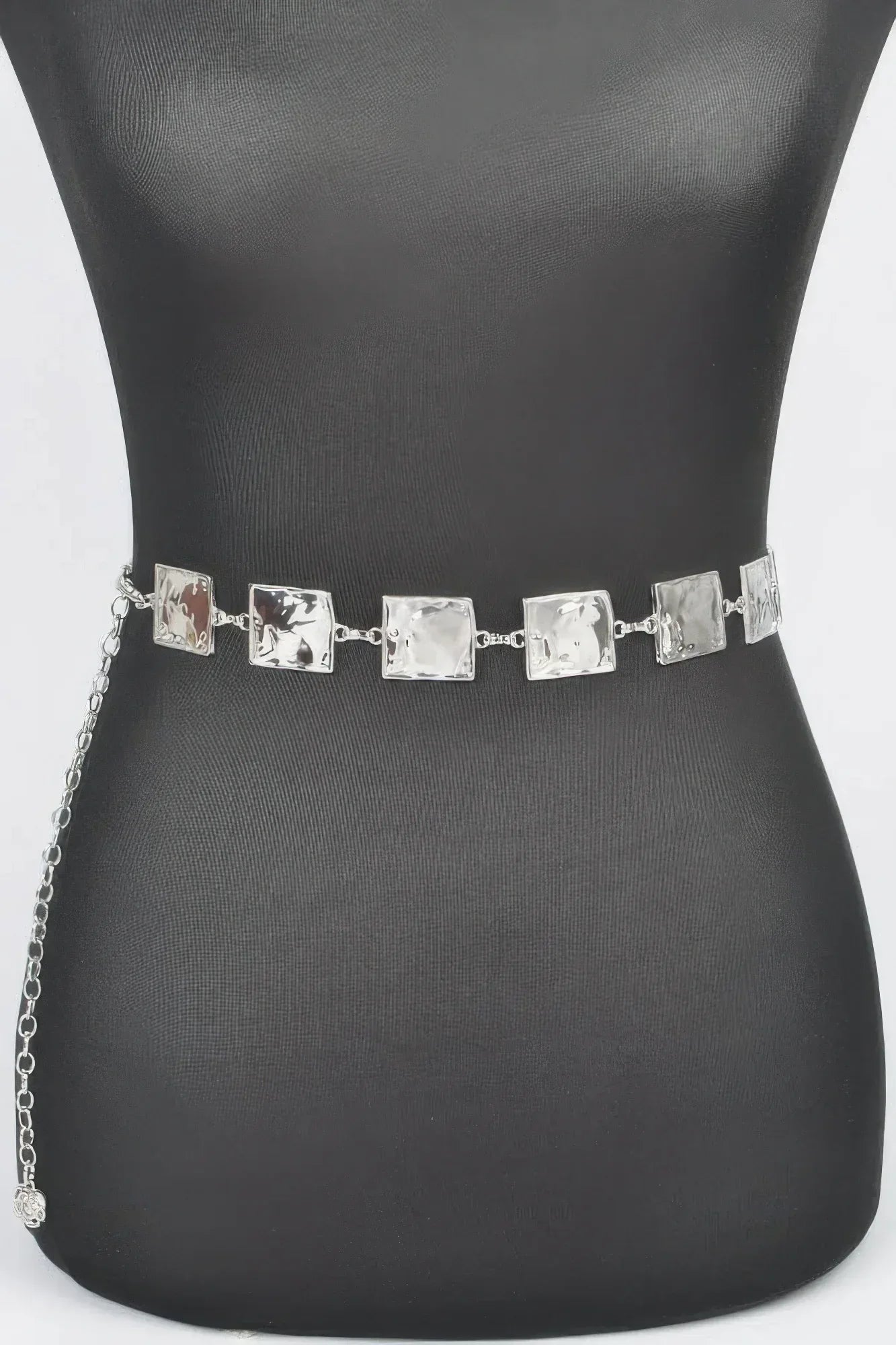 Hammered Square Metal Chain Belt | Mixtshop LLC