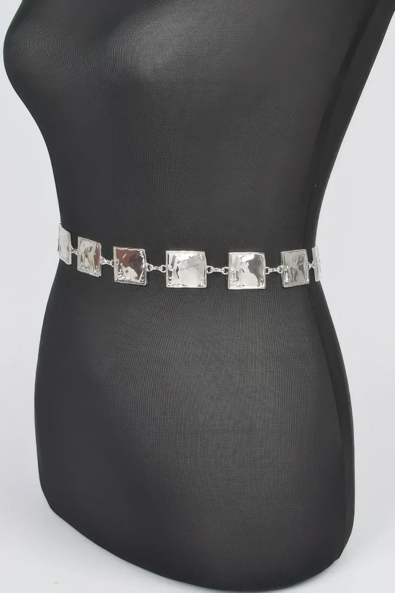 Hammered Square Metal Chain Belt | Mixtshop LLC