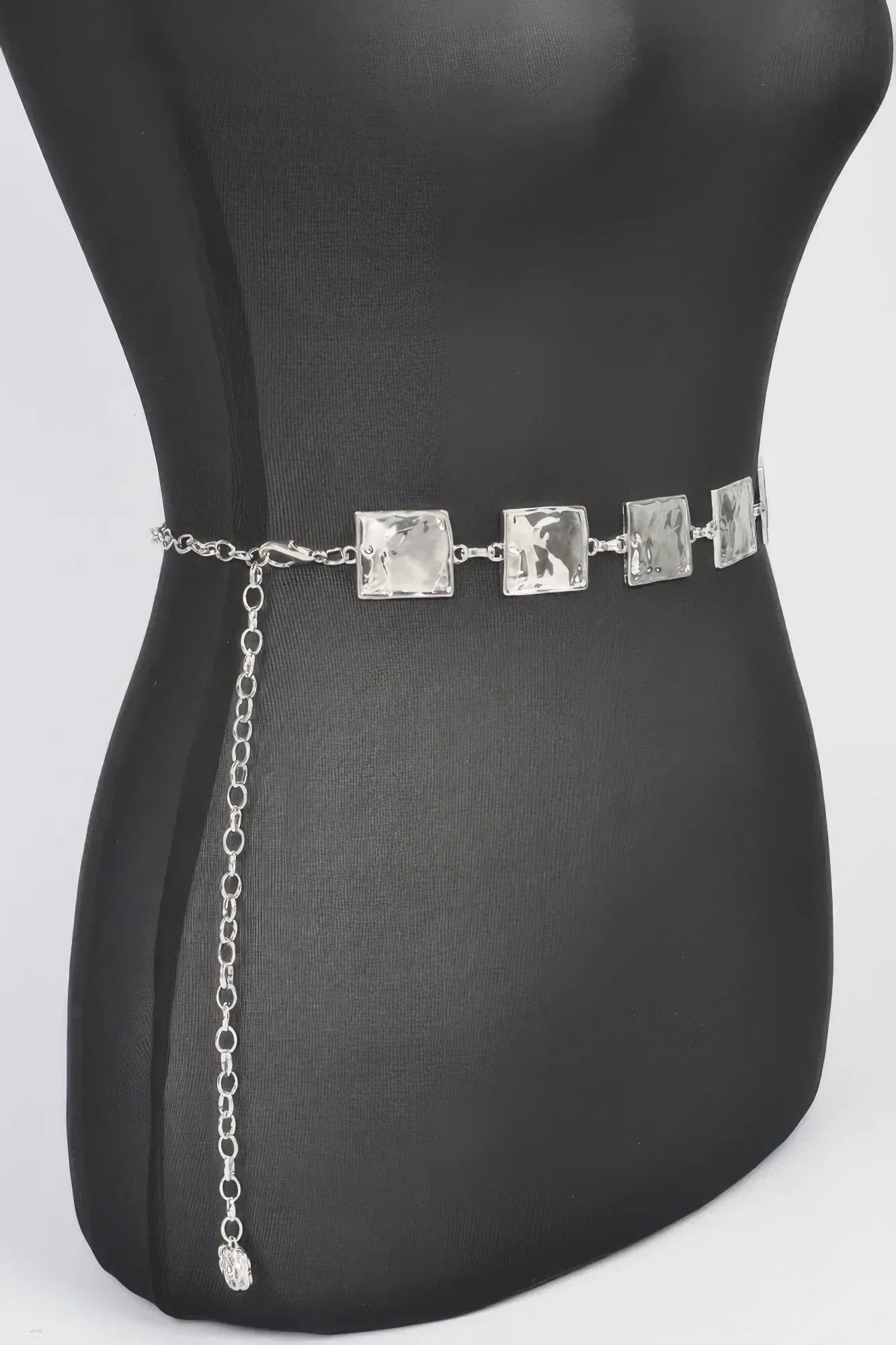 Hammered Square Metal Chain Belt | Mixtshop LLC
