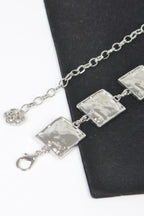Hammered Square Metal Chain Belt | Mixtshop LLC