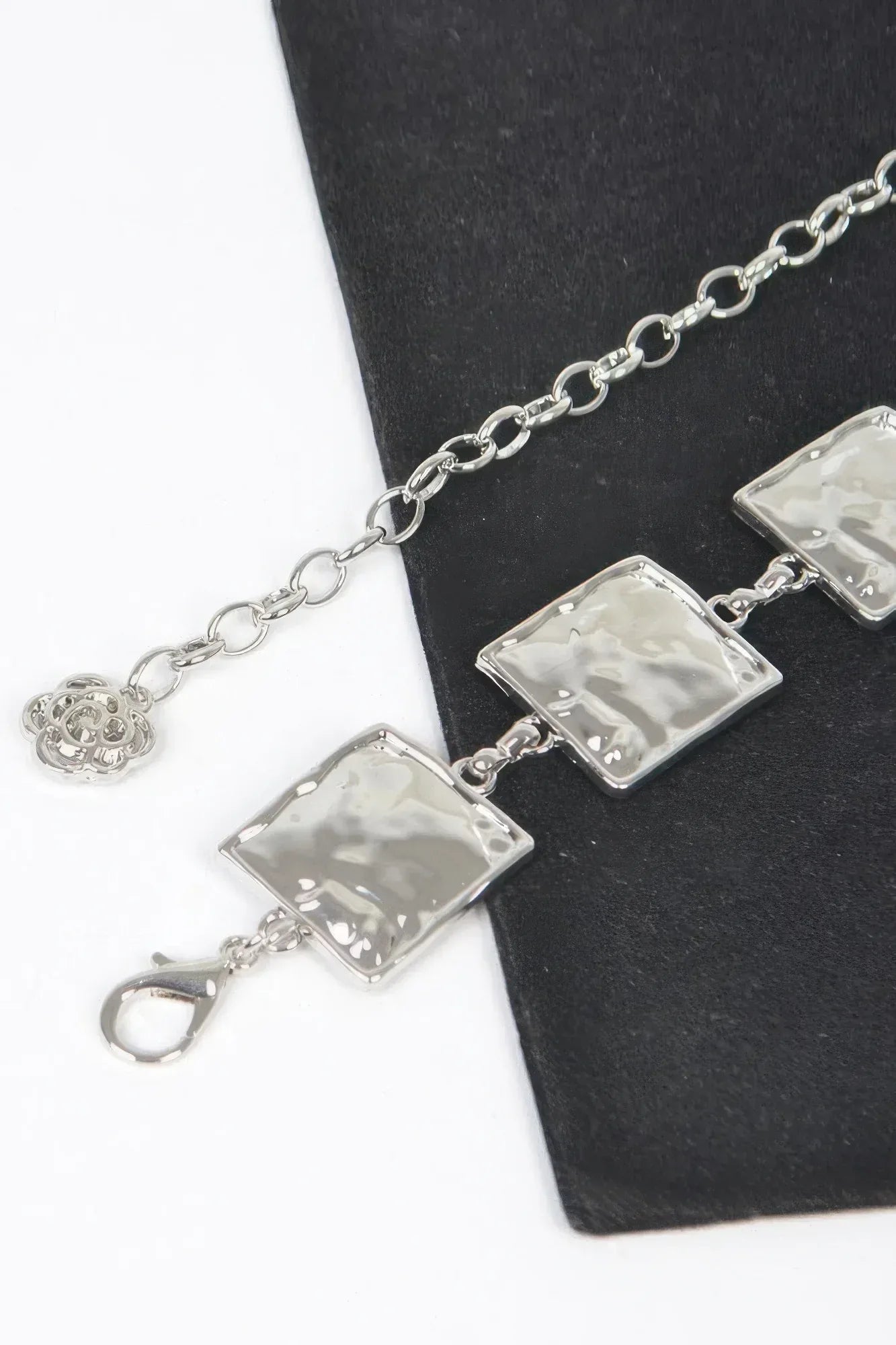 Hammered Square Metal Chain Belt | Mixtshop LLC