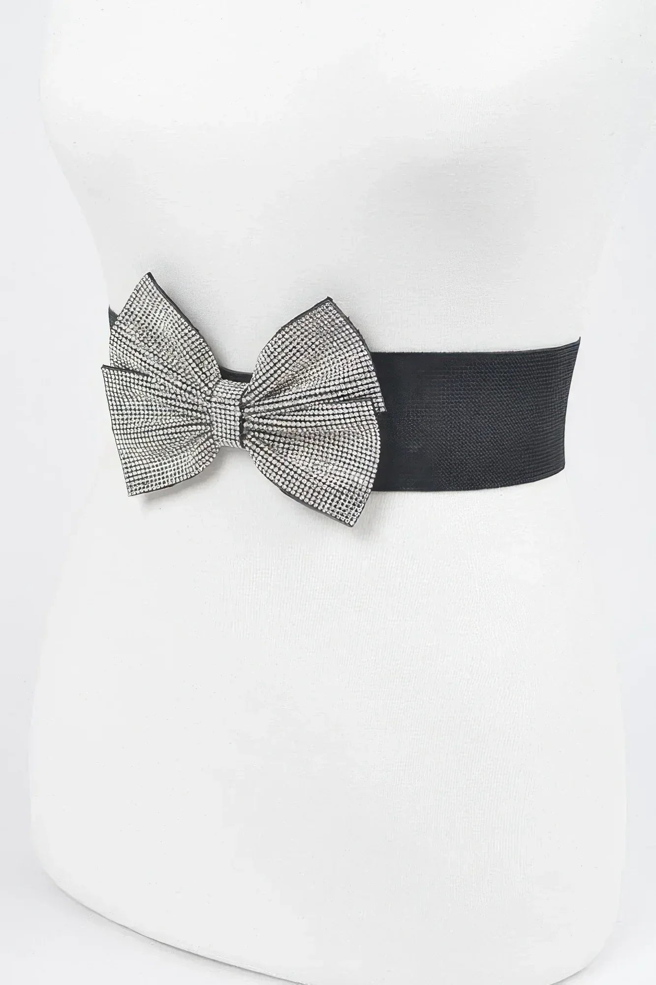 Rhinestone Ribbon Elastic Belt Secondary image