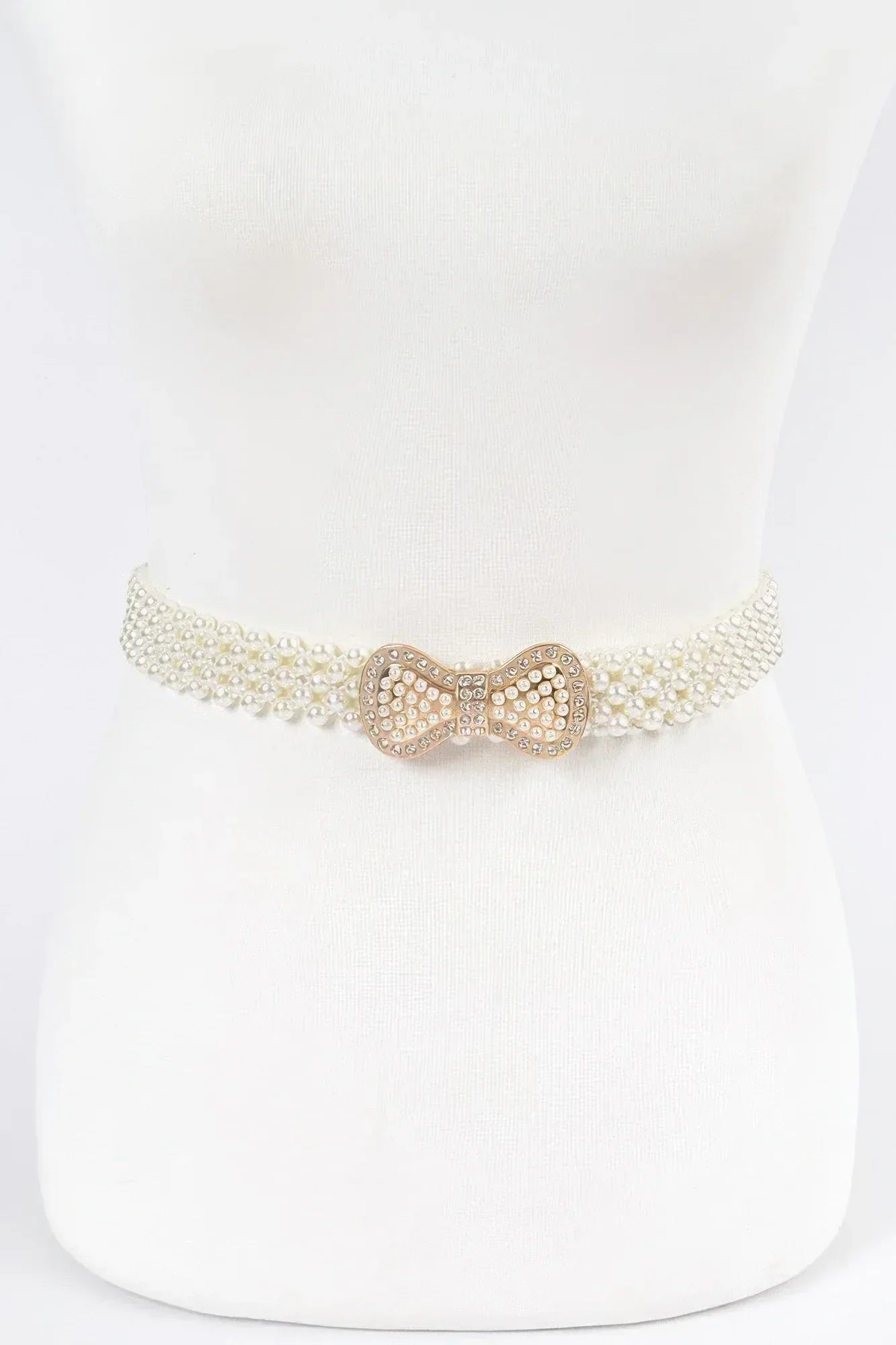 Elastic Pearl Waist Belt W/ribbon Buckle | Mixtshop LLC