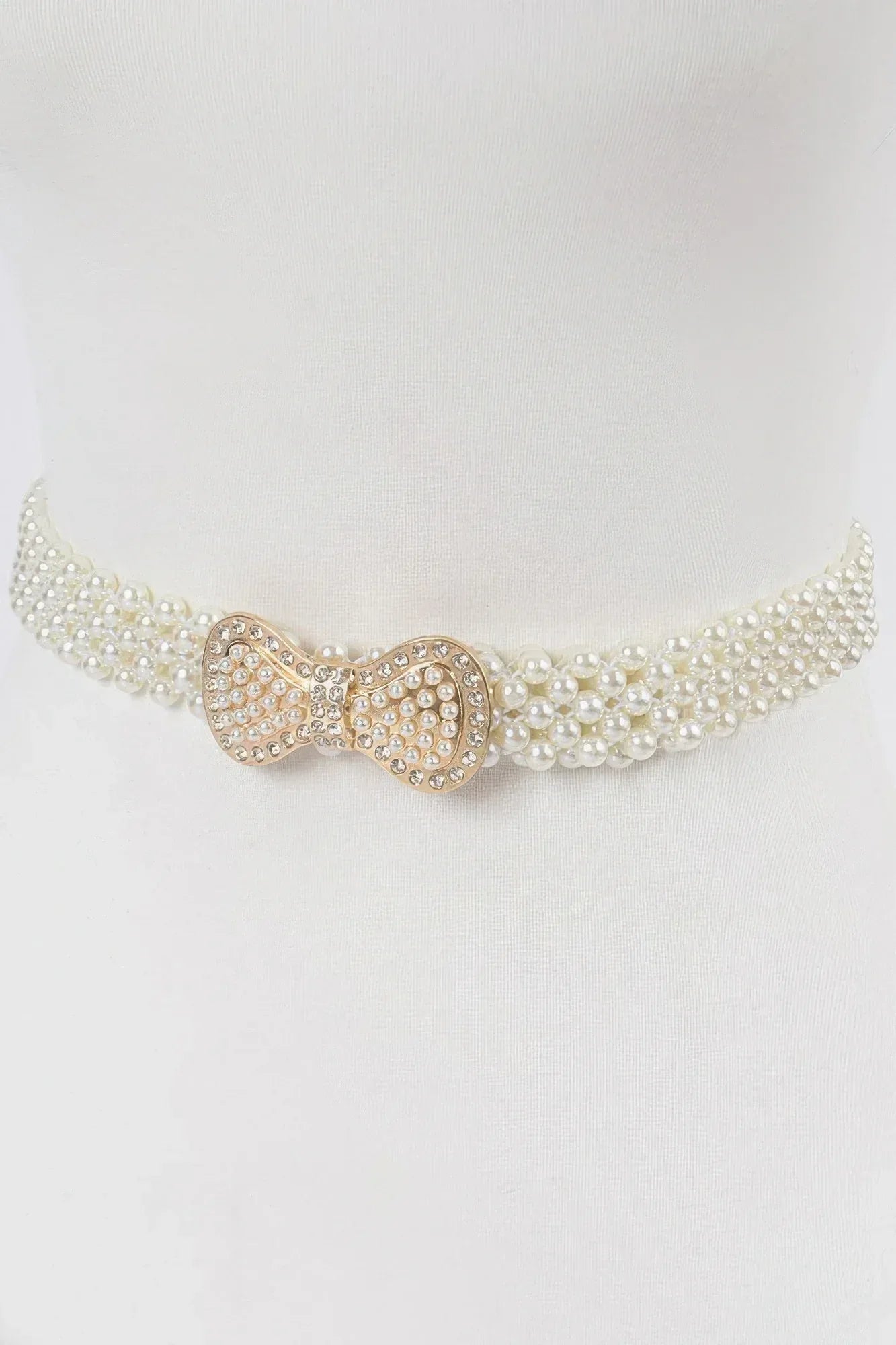 Elastic Pearl Waist Belt W/ribbon Buckle | Mixtshop LLC
