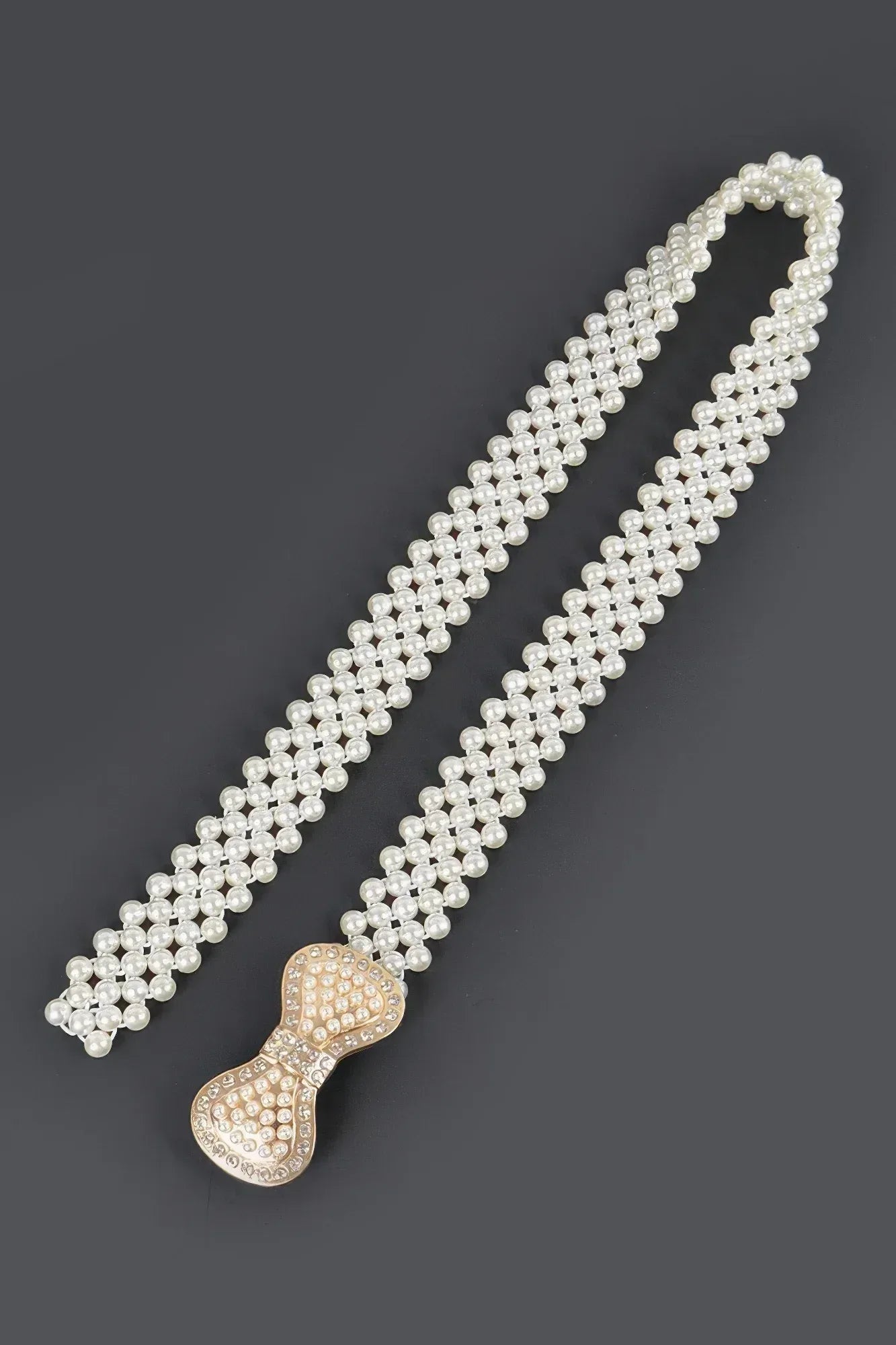 Elastic Pearl Waist Belt W/ribbon Buckle | Mixtshop LLC