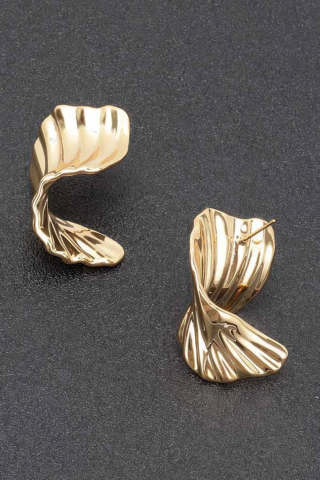 Gold Plated Metal Earring | Mixtshop LLC Main image
