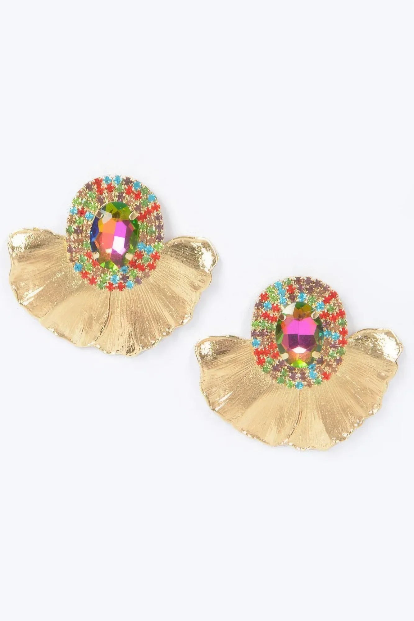 Rhinestone Metal Earrings | Mixtshop LLC Main image