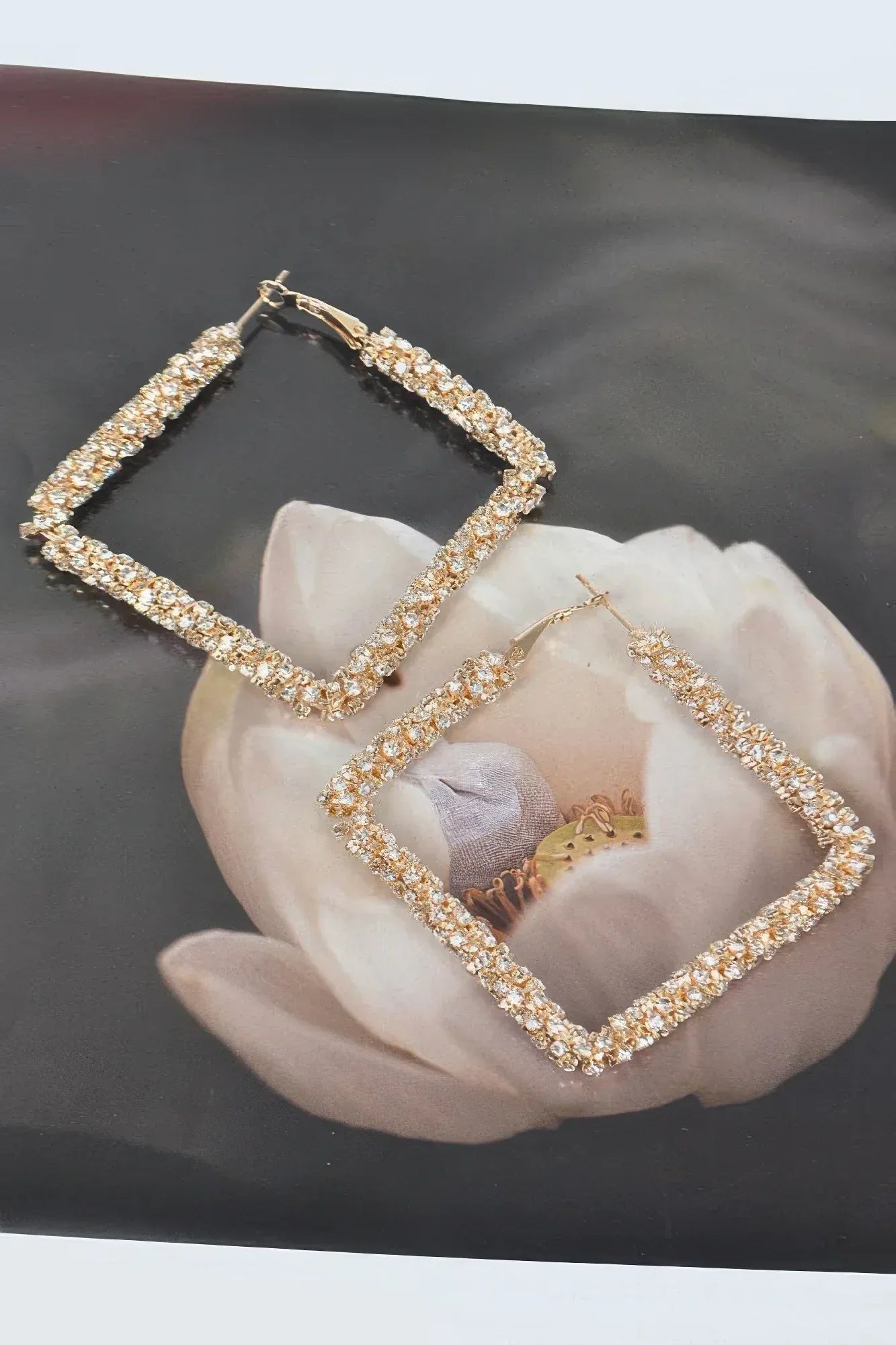 Big Square Glitter Earrings | Mixtshop LLC Main image