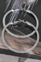 5cm Double Rhinestone Hoop Earrings | Mixtshop LLC