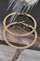 5cm Double Rhinestone Hoop Earrings | Mixtshop LLC