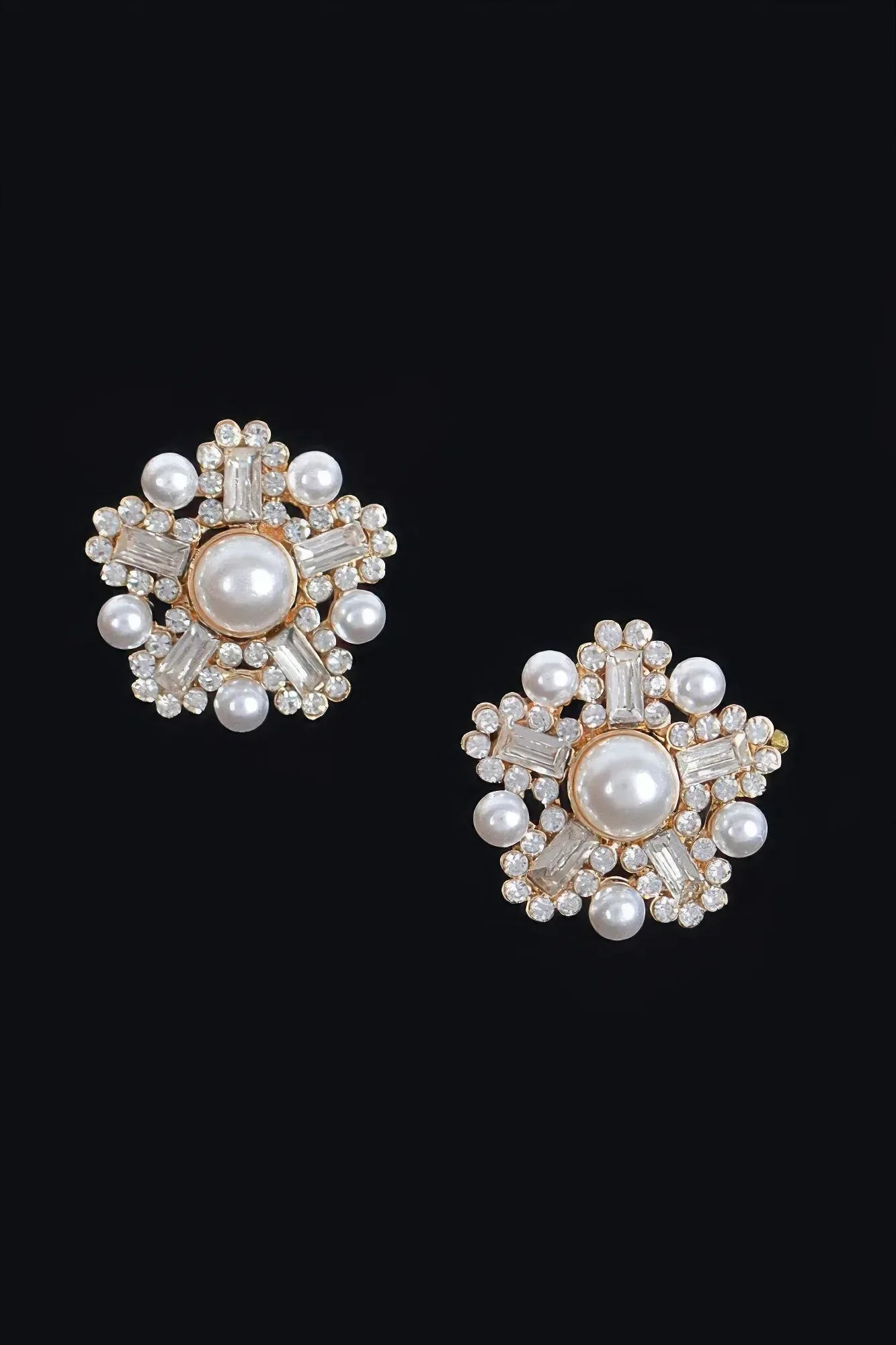 Starburst Faux Pearl Earrings | Mixtshop LLC Main image
