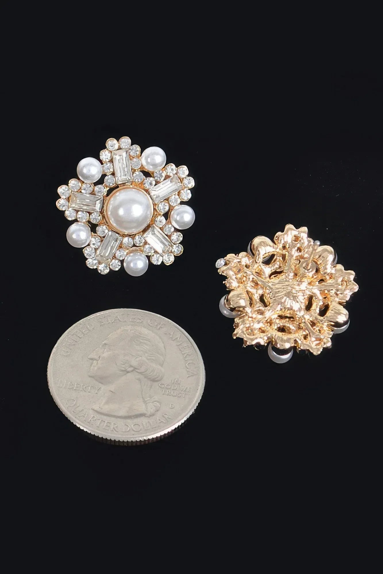 Starburst Faux Pearl Earrings Secondary image
