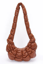 Pleated Faux Leather Crossbody Bag | Mixtshop LLC