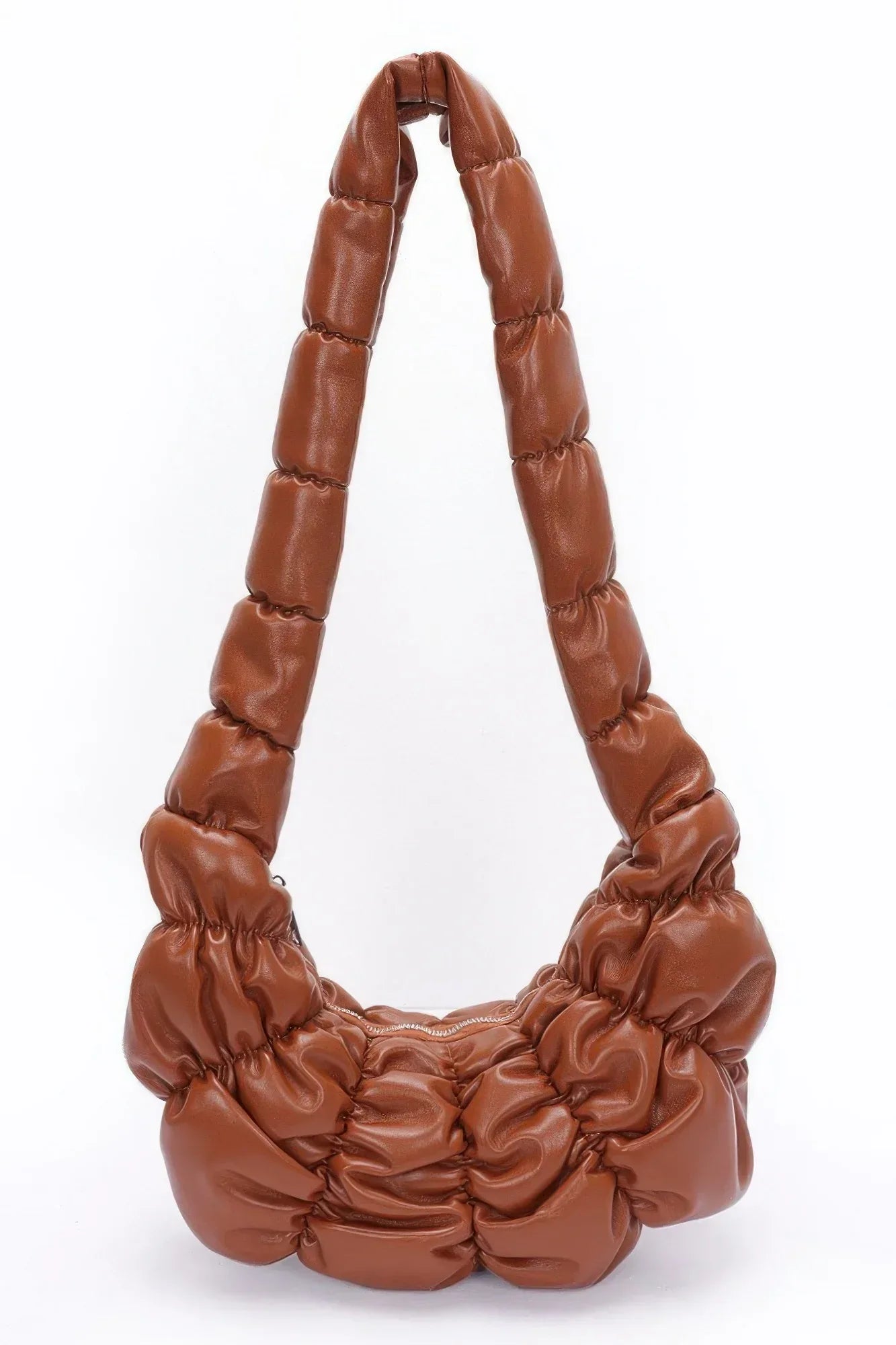 Pleated Faux Leather Crossbody Bag | Mixtshop LLC