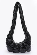Pleated Faux Leather Crossbody Bag | Mixtshop LLC