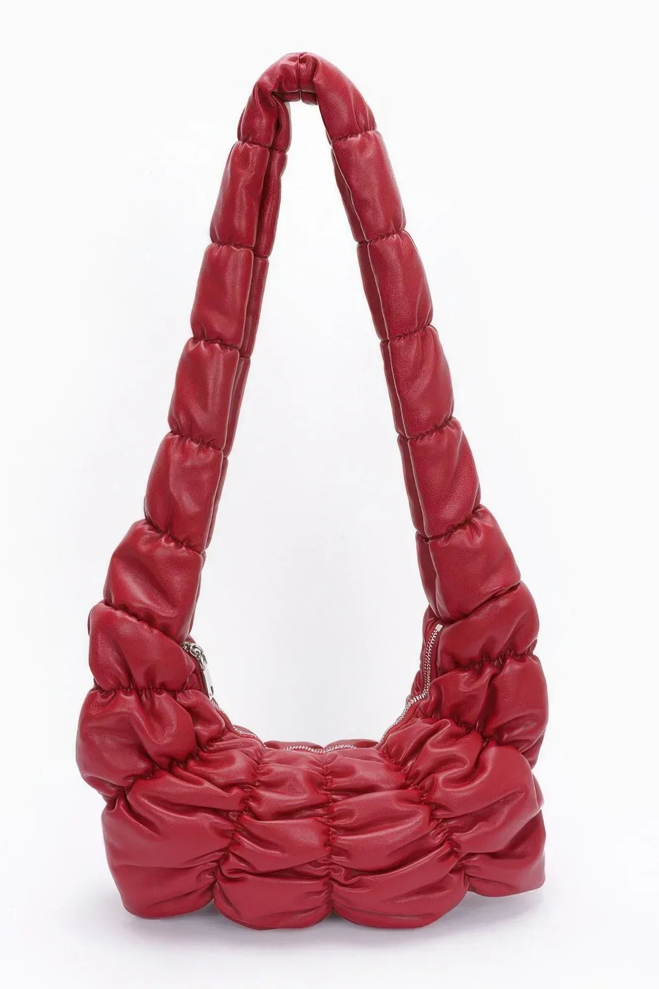Pleated Faux Leather Crossbody Bag | Mixtshop LLC