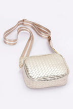 Metallic Embossed Faux Leather Camera Bag W/strap | Mixtshop LLC