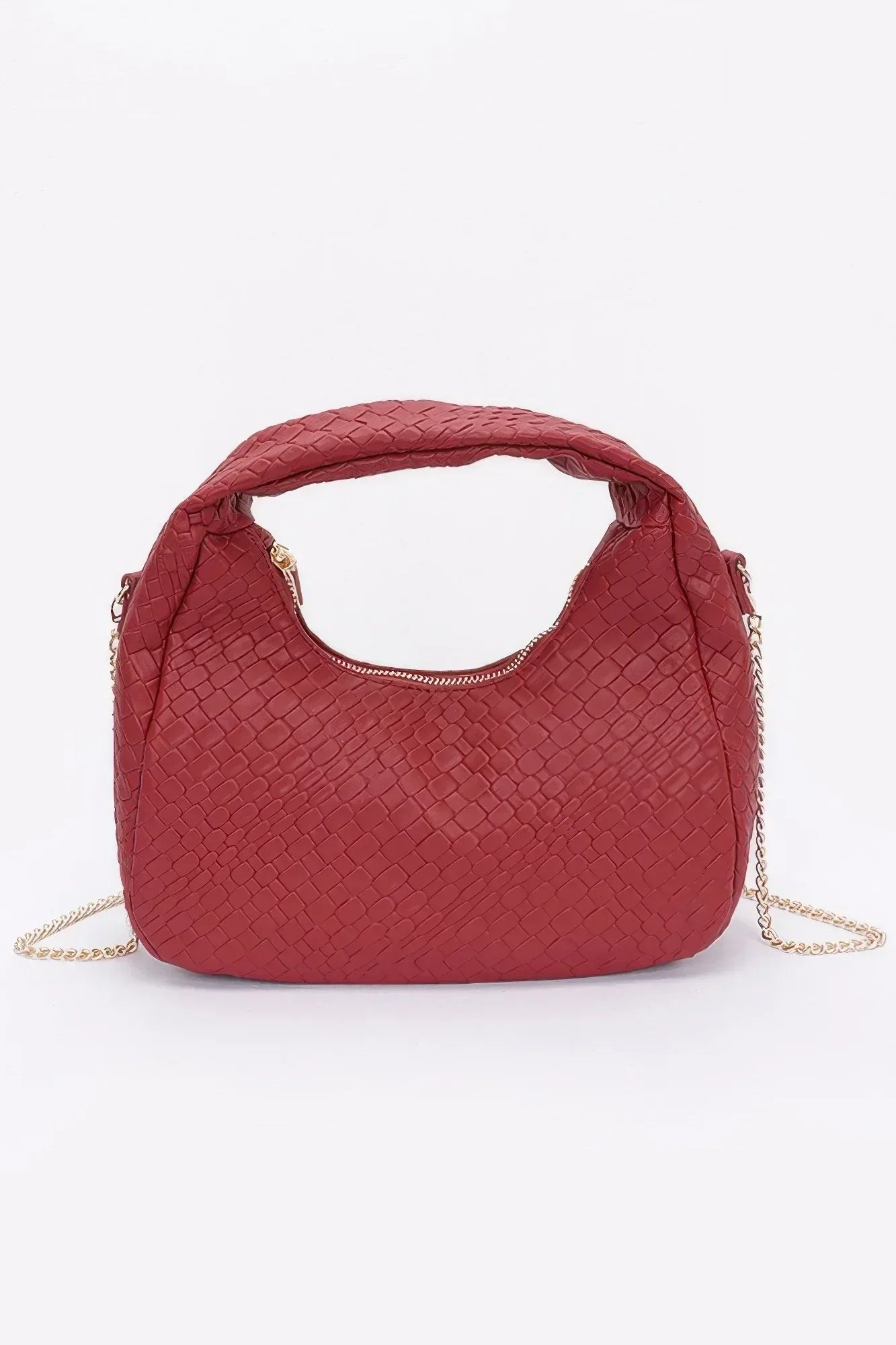 Embossed Faux Leather Hobo Bag | Mixtshop LLC Main image