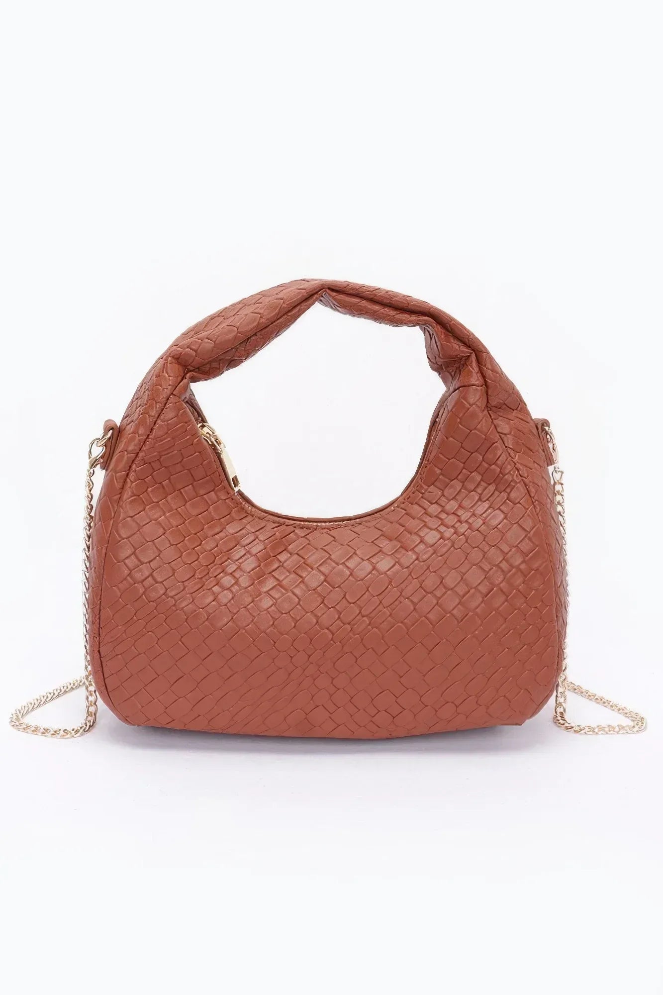 Embossed Faux Leather Hobo Bag | Mixtshop LLC