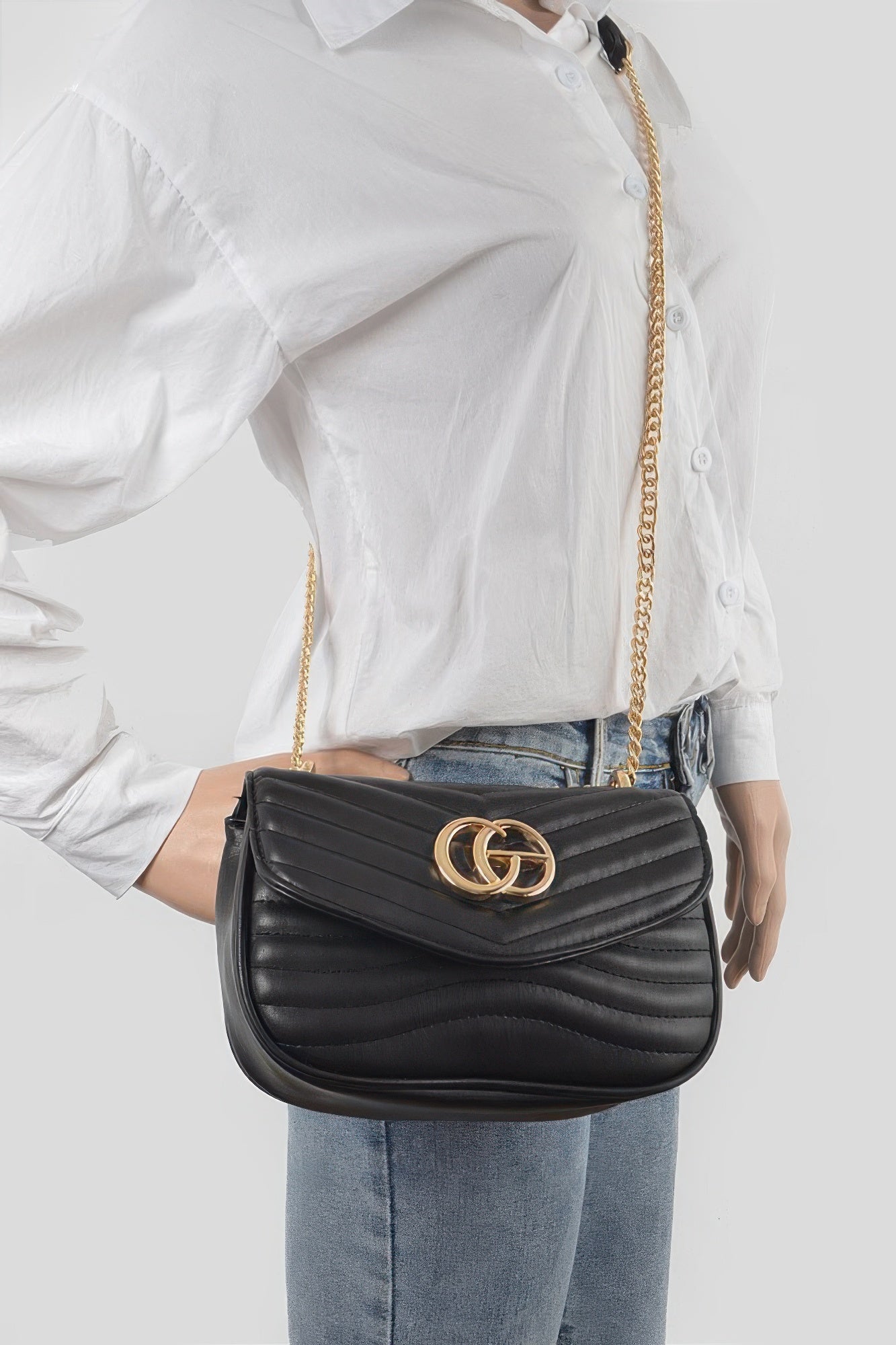 Quilted Faux Leather Crossbody Bag | Mixtshop LLC