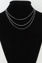 Triple Sleek Chain Necklace | Mixtshop LLC
