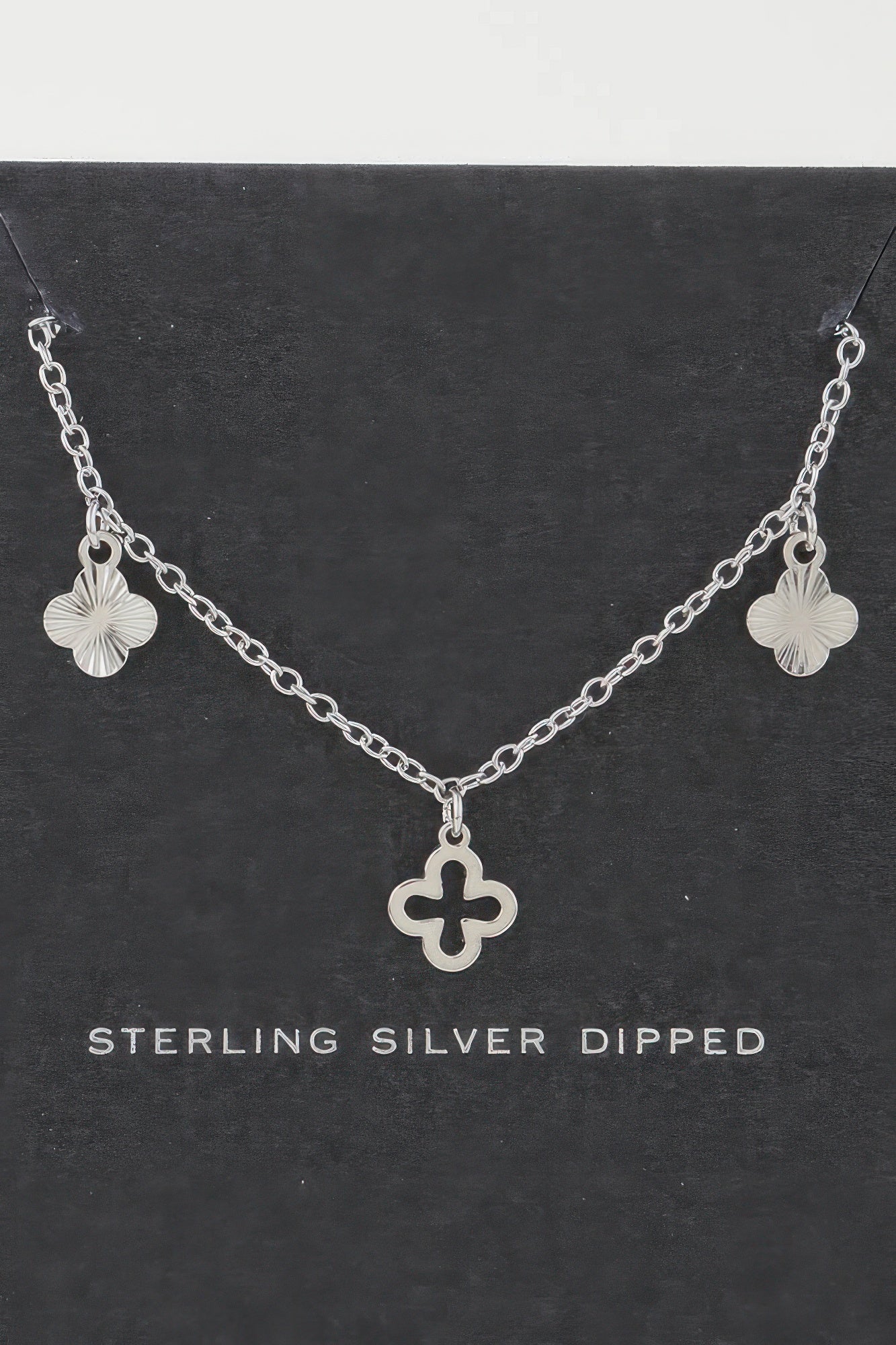 Triple Clover Charm Necklace | Mixtshop LLC