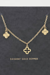Triple Clover Charm Necklace | Mixtshop LLC