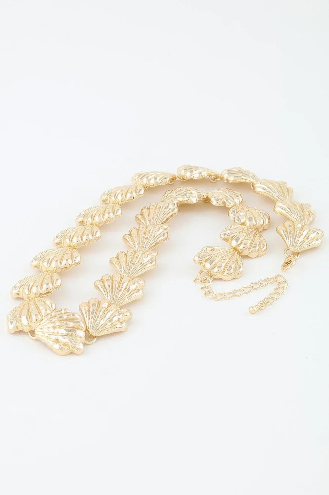 Hammered Sea Shell Charm Necklace | Mixtshop LLC