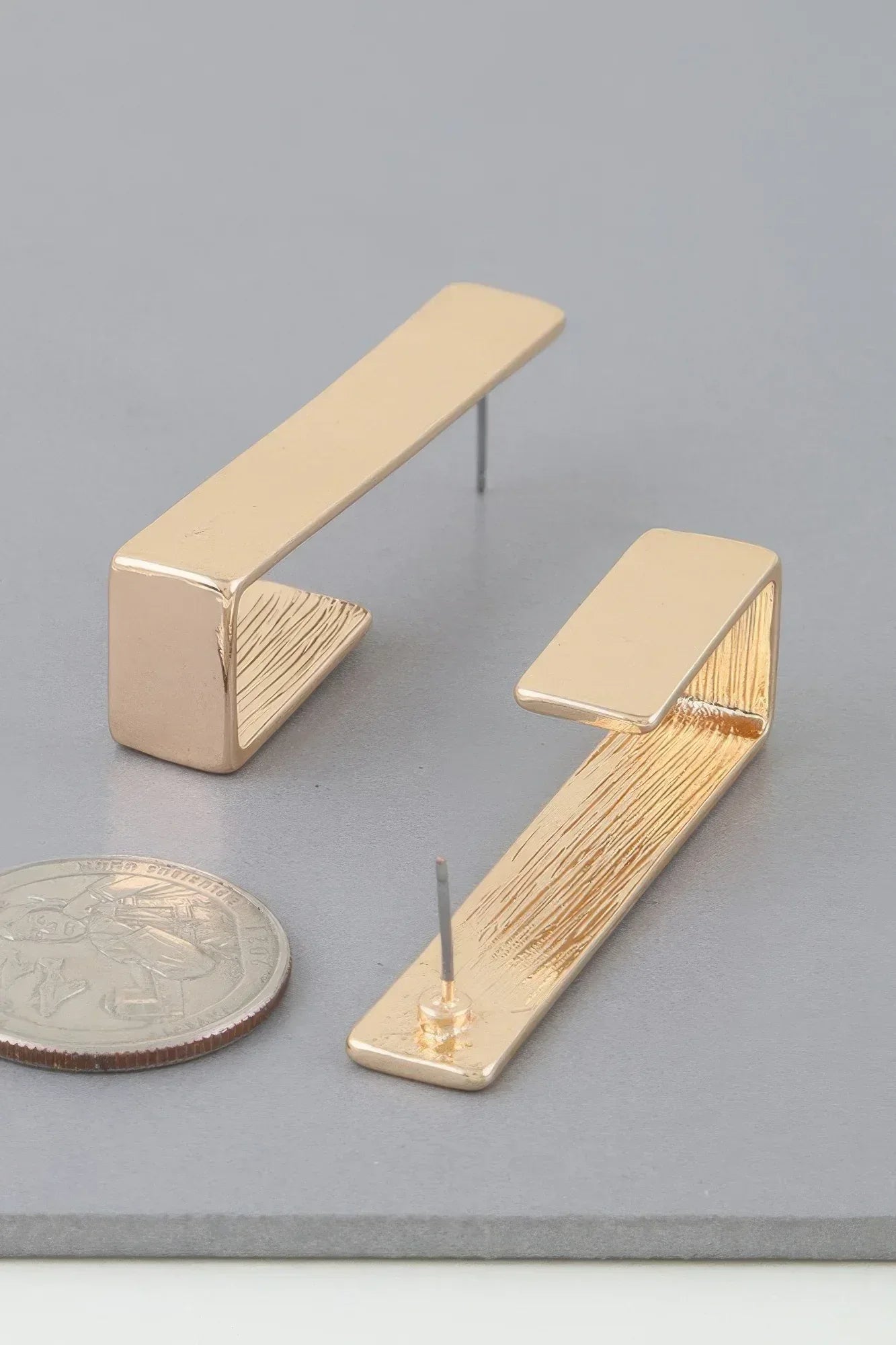 Modern Geometric Frame Hook Earrings | Mixtshop LLC Main image